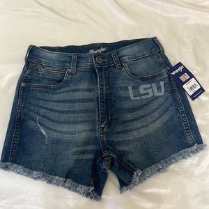 Lsu tigers wrangler jean shorts